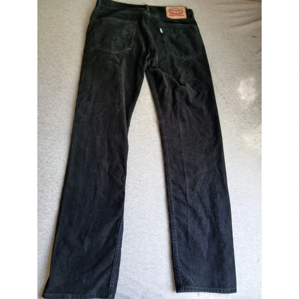 Levis Corduroy Pants 32x32 505 Straight Leg Stretch Comfort Preppy Black